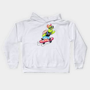 turtle rock n roll Kids Hoodie